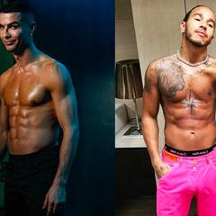 Cristiano se 'burla' de la forma física de Lewis Hamilton: "Hermano, no estás como yo"