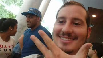 La reacción de Wanchope tras la cargada de un hincha de River