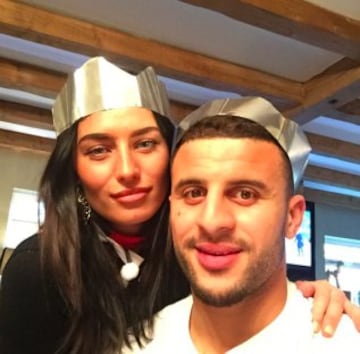 Annie Kilner y Kyle Walker.