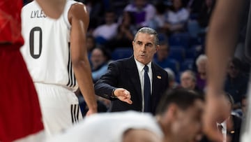 Sergio Scariolo, entrenador del Real Madrid, contra el Baxi Manresa.