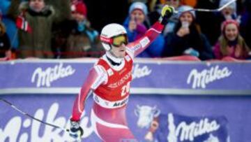 Kjetil Jansrud, tras su triunfo.