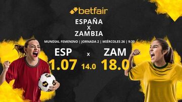 España vs. Zambia: horario, TV, estadísticas, clasificación y pronósticos Mundial Femenino 2023