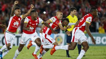 Clebración de Santa Fe tras ganar la Copa Sudamericana