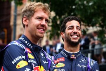 En el campeonato de 2014 Sebastian Vettel ha tenido un nuevo compañero, el australiano Ricciardo.  