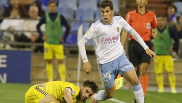 17/10/18 PARTIDO DE FUTBOL DE COPA DEL REY TERCERA RONDA REAL ZARAGOZA CADIZ  SORO DAVID CARMONA