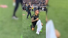 Así celebro el colombiano el triunfo del campeonato con LAFC.