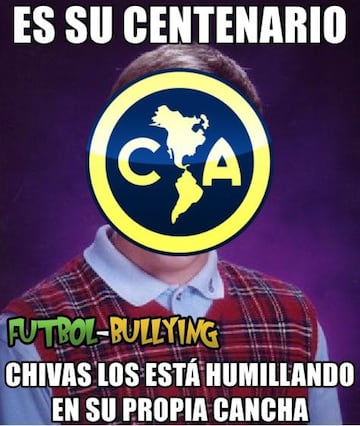 Paliza de Chivas al América en la cancha y en los memes