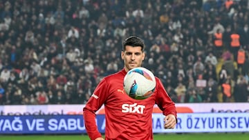 Álvaro Morata, en el partido del Galatasaray contra el Gaziantep.