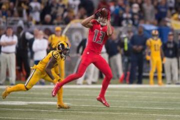 Mike Evans fue el jugador m¨¢s destacado de los Buccaneers en ataque, pese a no anotar. El wide receiver fue el m¨¢ximo receptor del encuentro con 157 yardas en 9 recepciones, la m¨¢s larga de 30 yardas.
