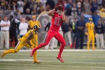 Mike Evans fue el jugador más destacado de los Buccaneers en ataque, pese a no anotar. El wide receiver fue el máximo receptor del encuentro con 157 yardas en 9 recepciones, la más larga de 30 yardas.