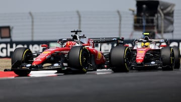 Formula One F1 - Chinese Grand Prix - Shanghai International Circuit, Shanghai, China - March 13, 2026 Ferrari's Charles Leclerc and Lewis Hamilton during practice REUTERS/Go Nakamura