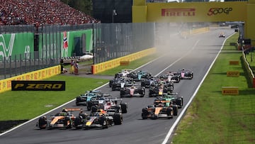 Salida del GP de Italia de F1 en Monza.