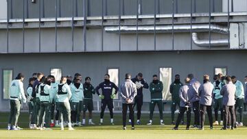 El Betis, en un entrenamiento.