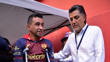 Christian -Hobbit- Bermudez of Atlante during the Final first leg match between Atlante and Cancun FC as part of Torneo Apertura 2023 Liga BBVA Expansion MX, at Ciudad de los Deportes Stadium, November 30, 2023, in Mexico City, CDMX.