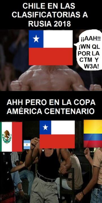 Los memes que calientan la previa del duelo Chile-Perú