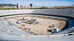 Las obras de remodelación del nuevo Spotify Camp Nou no han parado durante este tiempo.