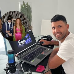La reacción viral del Kun Agüero a la sesión de Shakira y Bizarrap