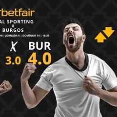 Real Sporting de Gijón vs. Burgos CF: horario, dónde ver, pronósticos y clasificación