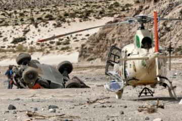 Octava etapa, Salta-Belén.  El coche del piloto francés Sebastien Loeb.