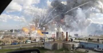 La explosión, en una captura de un vídeo del momento