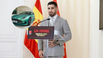 El cochazo con el que Ilia Topuria se pasea por Madrid: un nuevo campeón del mundo para Aston Martin