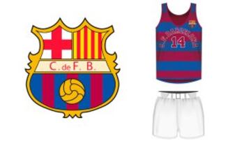 Escudo y uniforme del Barcelona