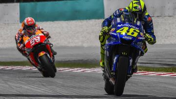 04/10/18 MOTOCICLISMO  MOTOGP  VALENTINO ROSSI MARC MARQUEZ
 FOTO:MOTOGP