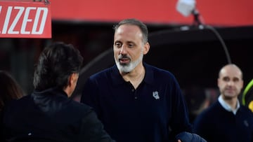 Pellegrino Matarazzo, entrenador de la Real Sociedad, en el estadio de Son Moix en la previa del partido ante el Mallorca.