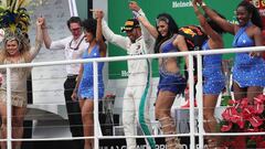 Hamilton ganó en Brasil