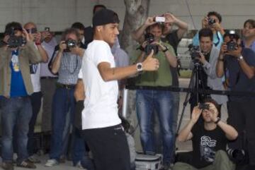 El recibimiento a Neymar en Barcelona