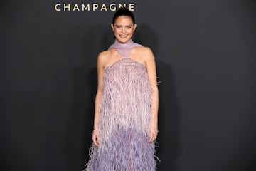 Isabelle Junot posando en la alfombra roja de la velada Moët & Chandon Effervescence en el Palacio de Cibeles.