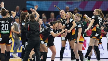 Alemania celebra su clasificación a semifinales.