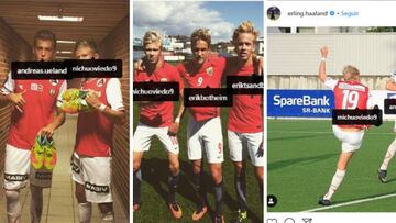 Haaland etiquetaba a Michu en sus publicaciones de Instagram.