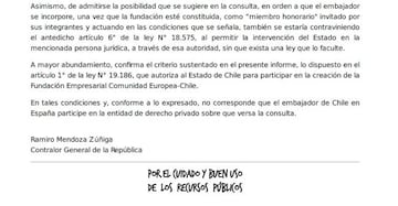 El extracto del dictamen 25.343 de la Contraloría General de la República, el 2011.