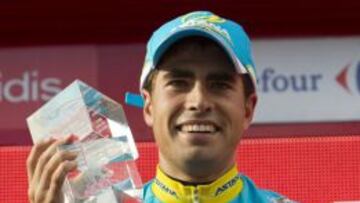 Mikel Landa, en el podio.