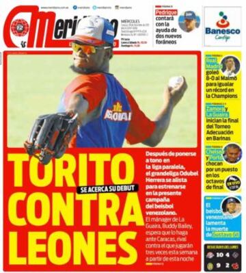 Portadas de la prensa mundial