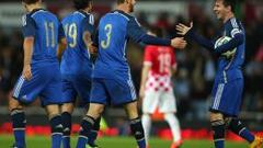 Messi jugó por la derecha y dio el triunfo a Argentina de penalti