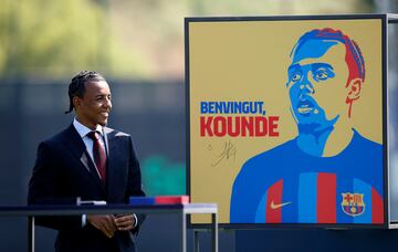 Presentación de Jules Koundé como nuevo jugador del Barcelona.