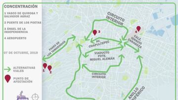 Manifestación de taxistas CDMX: principales vías afectadas