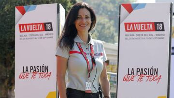 11/09/18 VUELTA A CICLISTA A ESPAÃA 2018 ETAPA 16 CONTRARELOJ INDIVIDUAL SANTILLANA DEL MAR - TORRELAVEGA ALMA PORCAR COORDINADORA DE AZAFATAS CHICAS AS