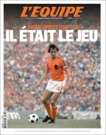 Todos los medios deportivos se acuerdan de Johan Cruyff