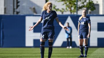 Kheira Hamraoui of PSG during the Women&#039;s French championship D1 Arkema football match between Paris Saint-Germain (PSG) and GPSO 92 Issy on April 16, 2022 at Georges Lefevre stadium in Saint-Germain-en-Laye, France - Photo Victor Joly / DPPI
 AFP7 
 16/04/2022 ONLY FOR USE IN SPAIN