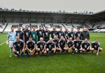 El equipo de veteranos del Burgos CF.