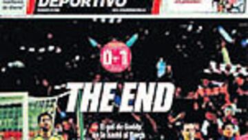 <b>DECEPCIÓN. </b>Tanto Mundo Deportivo como Sport mostraron la cara más triste de la eliminación.