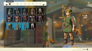 the legend of zelda tears of the kingdom nintendo switch guia conjunto de lo salvaje ubicacion traje