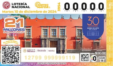Resultados Sorteo Mayor 3954, martes 10 de diciembre de 2024: lista de ganadores y premios