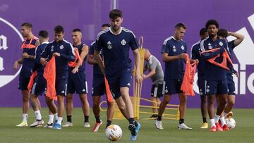 VALLADOLID, 16/09/21. PHOTOGENIC. ENTRENAMIENTO DEL REAL VALLADOLID. KIKE