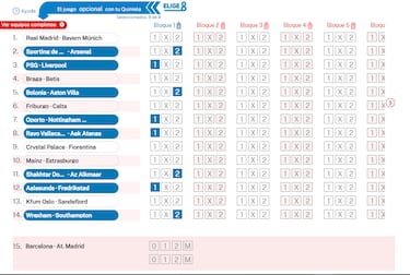 Elige 8 de La Quiniela jornada 54- 7/4/26 