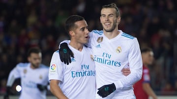 Bale celebra su gol con Lucas V&aacute;zquez.