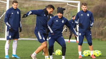 La Ponferradina durante un entrenamiento